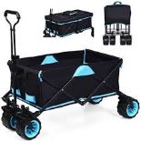 Folding Wagon Cart with Top Cover and Cup Holders. - R14.13. The folding wagon cart is equipped with