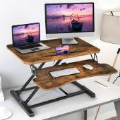 Adjustable Standing Desk Converter Sit to Stand Desk Raiser. - R13a.13. Catering to the scientific