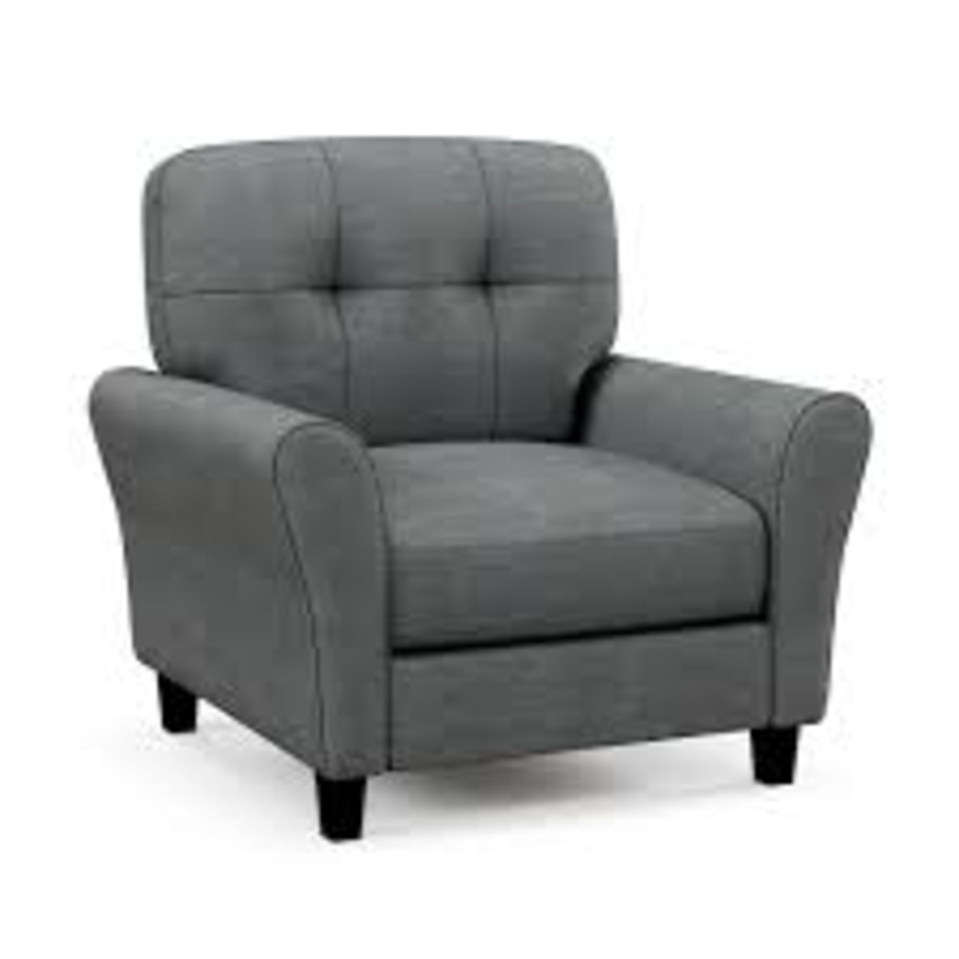 Costway Modern Accent Chair Grey Upholstered Mid-Century. - R14.14.