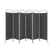 6 Panel Freestanding Folding Room Divider for Home Office-Grey. - R14.8. The 6-panel folding room