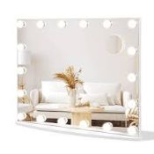 Multigot Hollywood Vanity Mirror with Lights, Large Lighted Makeup. - R14.13.