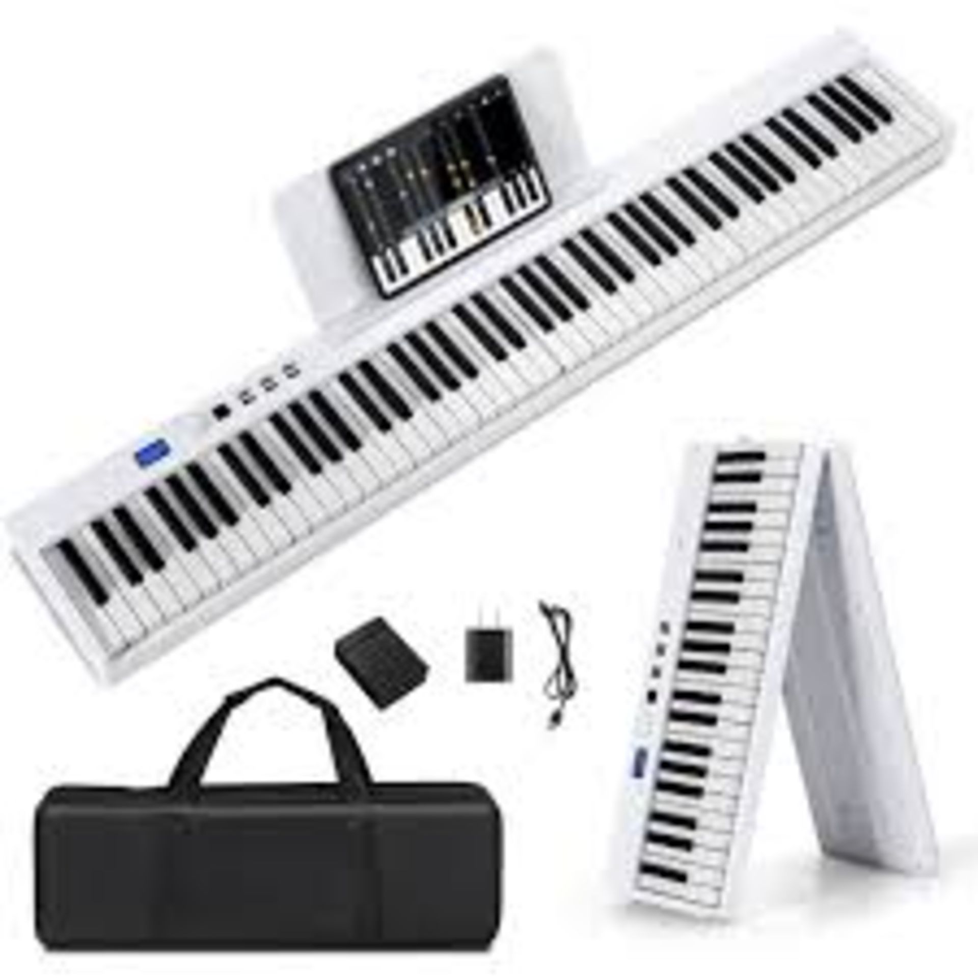 88-Key Foldable Full-Size Semi-Weighted Digital Piano Keyboard. - R14.10.