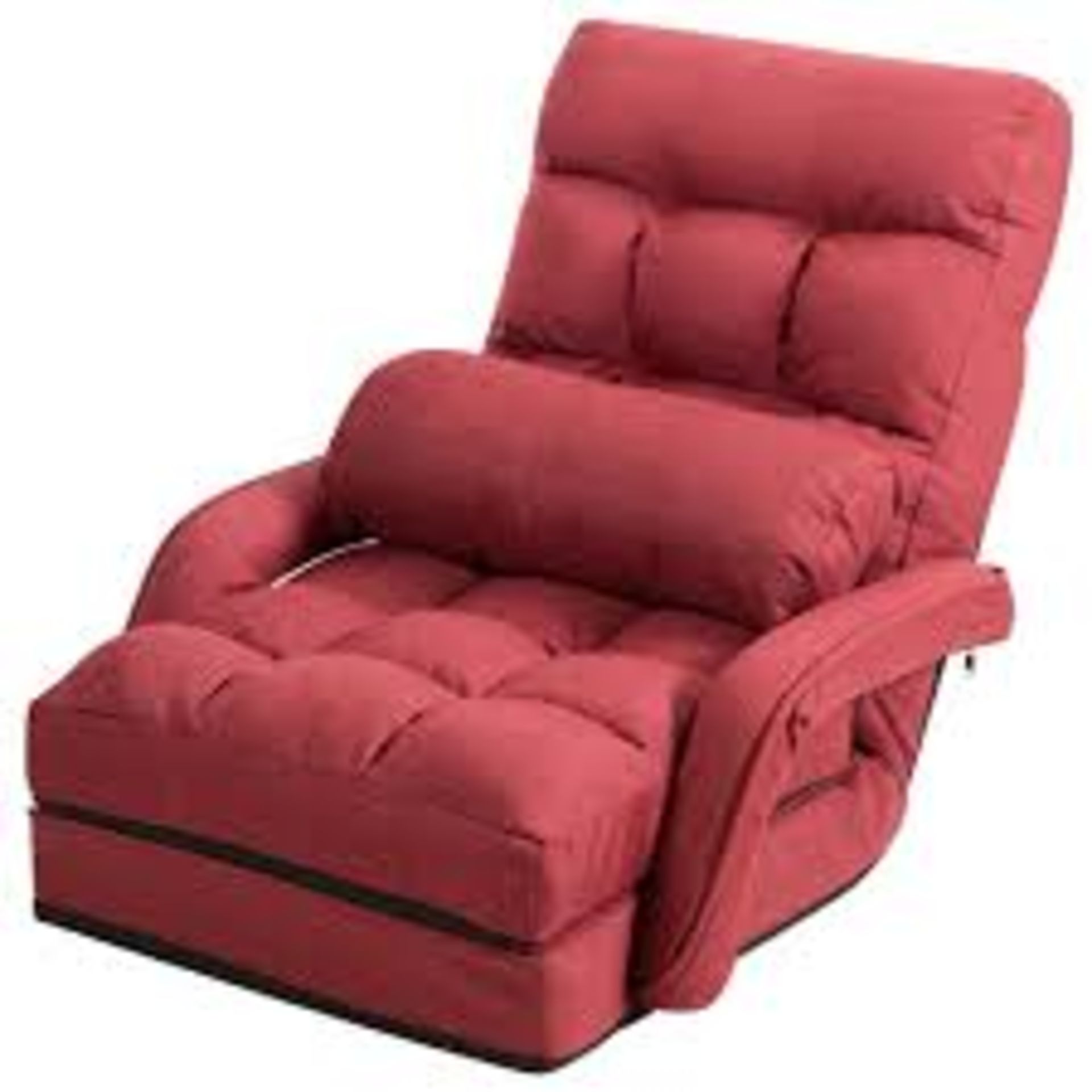 Folding Lazy Floor Chair Sofa with Armrests and Pillow. - R14.6.