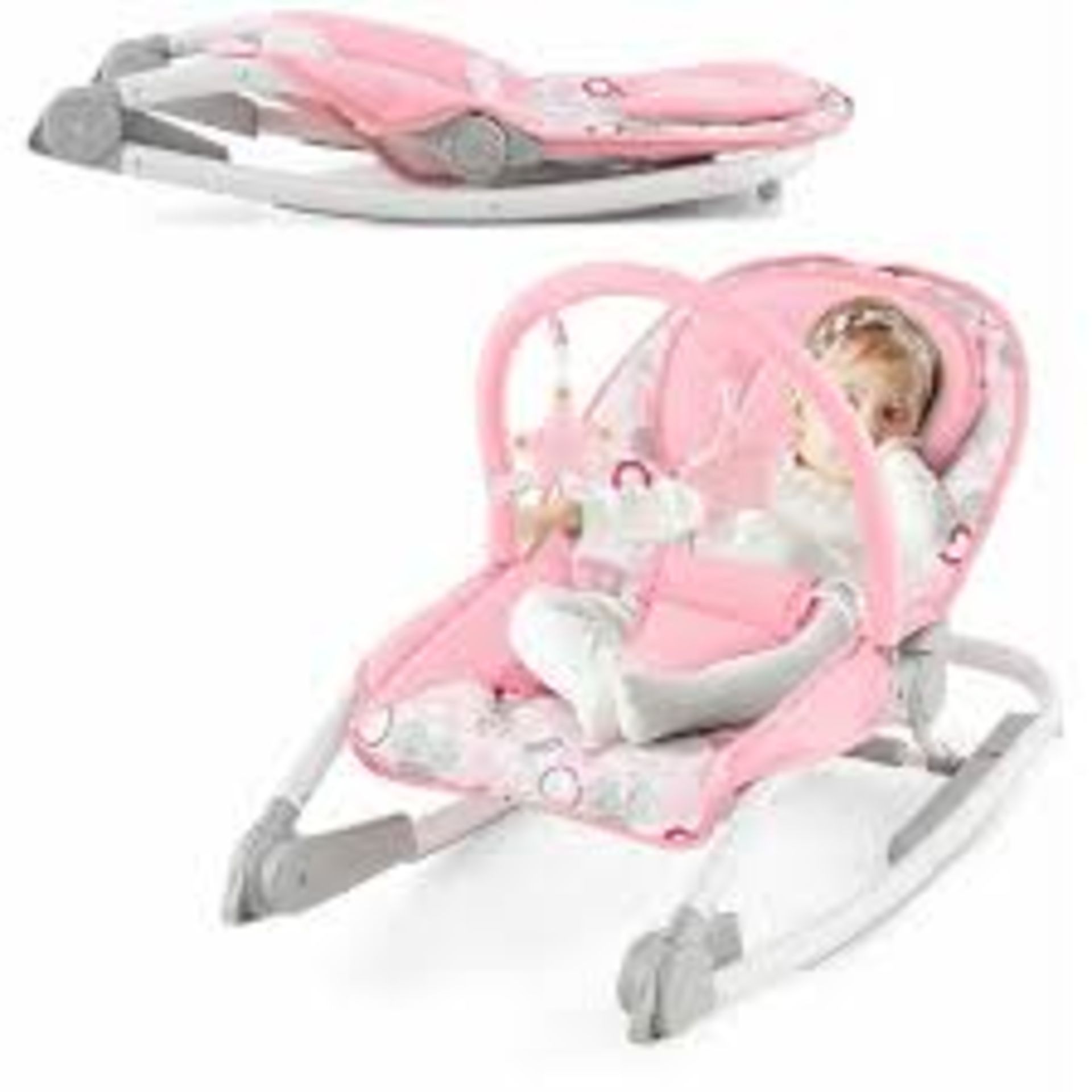 2-In-1 Baby Rocker Portable Rocker & Infant Bouncer w/ 3-Level. - R13a.9.