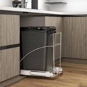 Costway Pull Out Trash Can Under Cabinet Sink Roll-Out Rack Slide. - R14.11.