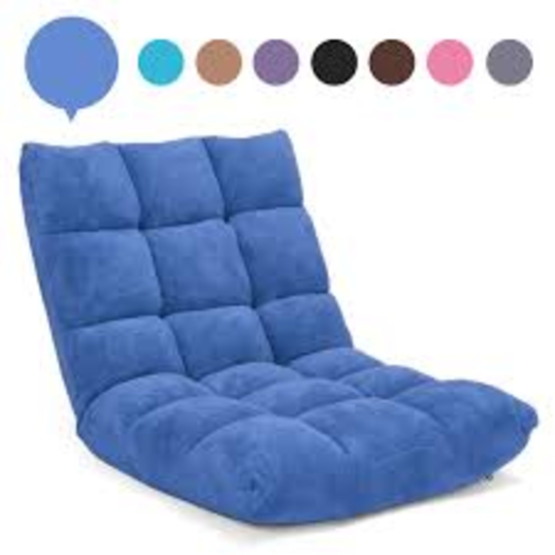 Coral Velvet Floor Gaming Chair with 14-Position Adjustable Back. - R14.10.