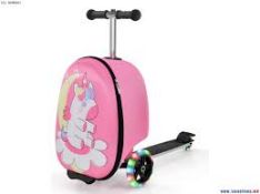 d2-IN-1 Folding Ride on Suitcase Scooter W/LED Wheels . - R13a.13.