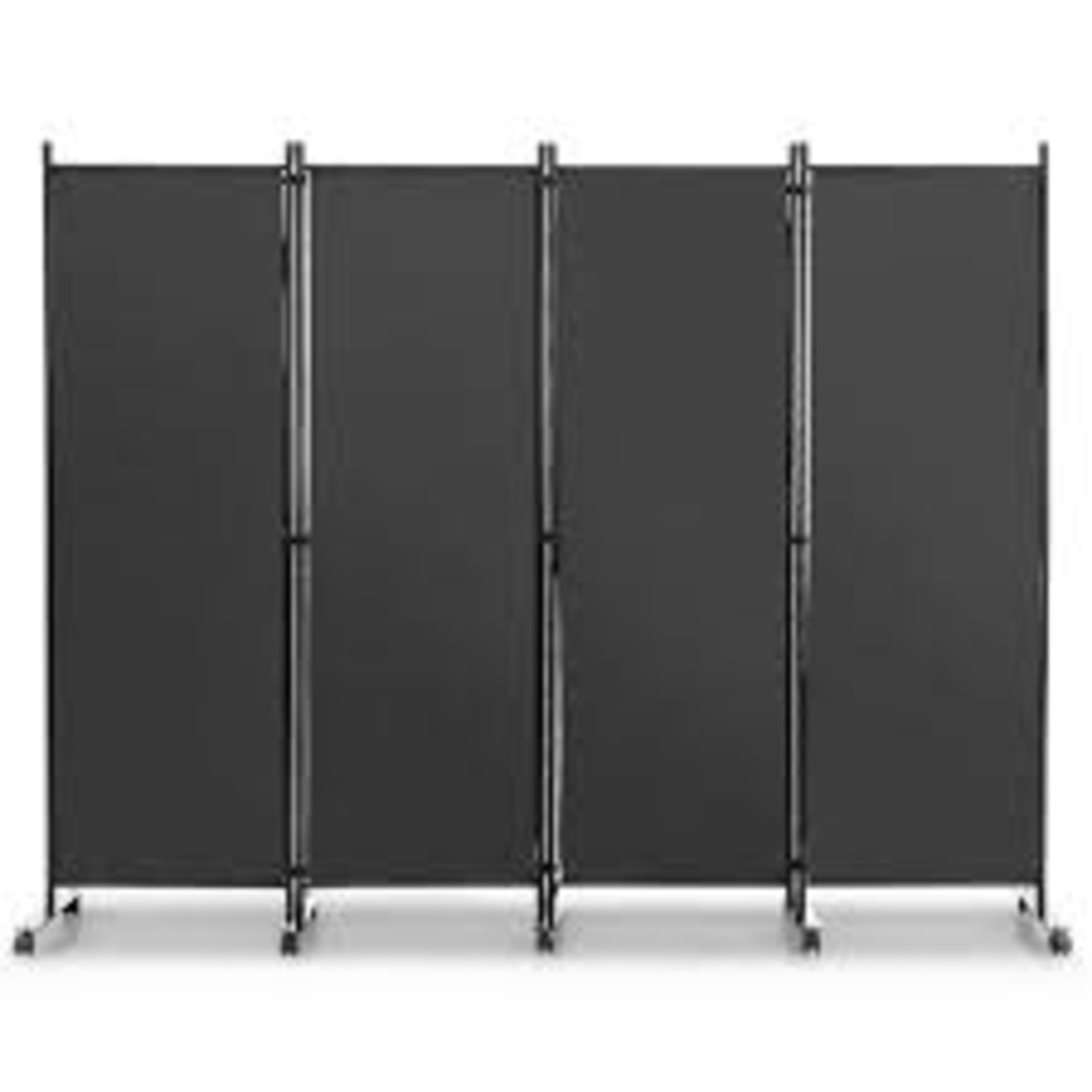 4-Panel Folding Room Divider with Wheels for Living Room Bedroom -. - R14.13.