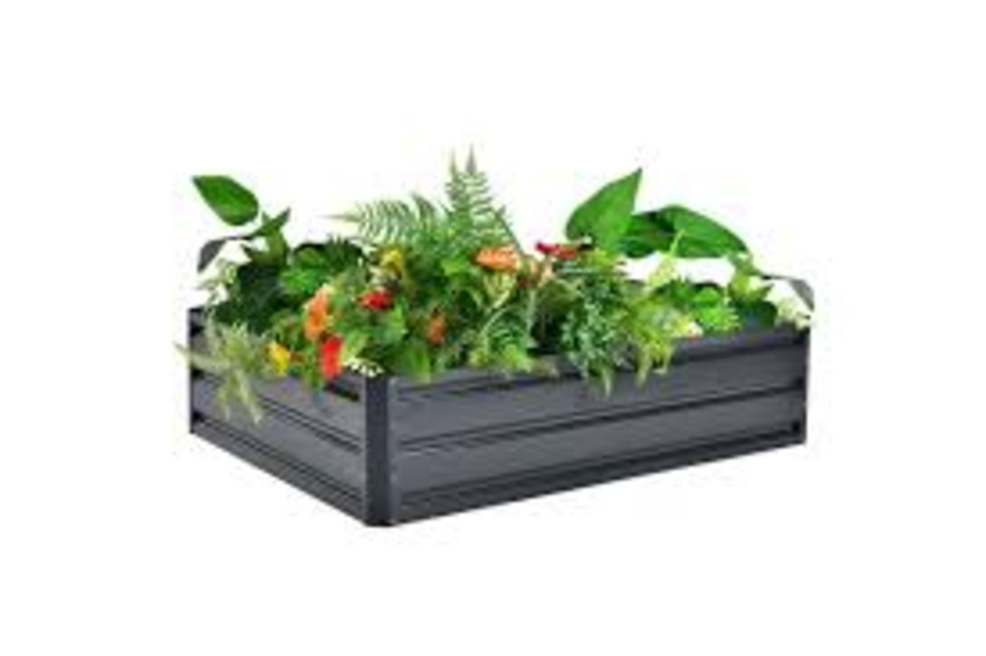 Costway Outdoor Raised Garden Bed Square Planter Box . -R14.7.