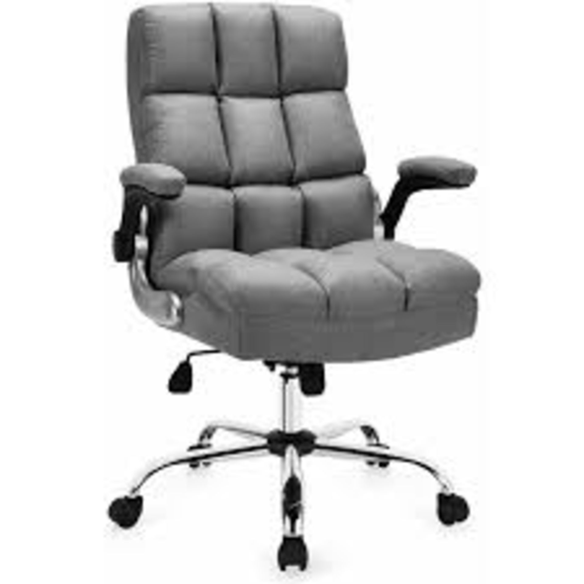 Linen Upholstered Executive Chair Ergonomic High Back Computer. - R14.15.