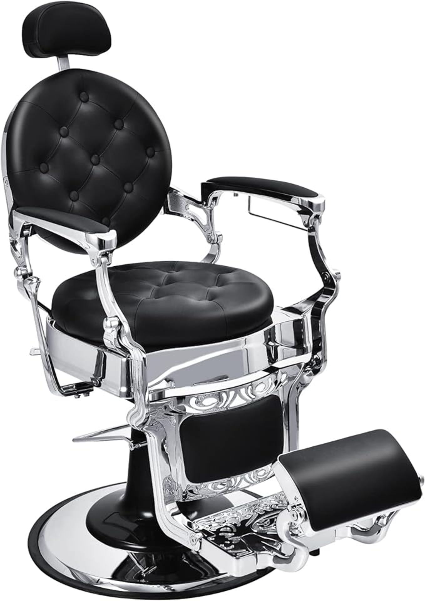 COSTWAY Salon Barber Chair, 360 Degree Swivel Reclined Hairdressing Chair - R13a.13. with Adjustable