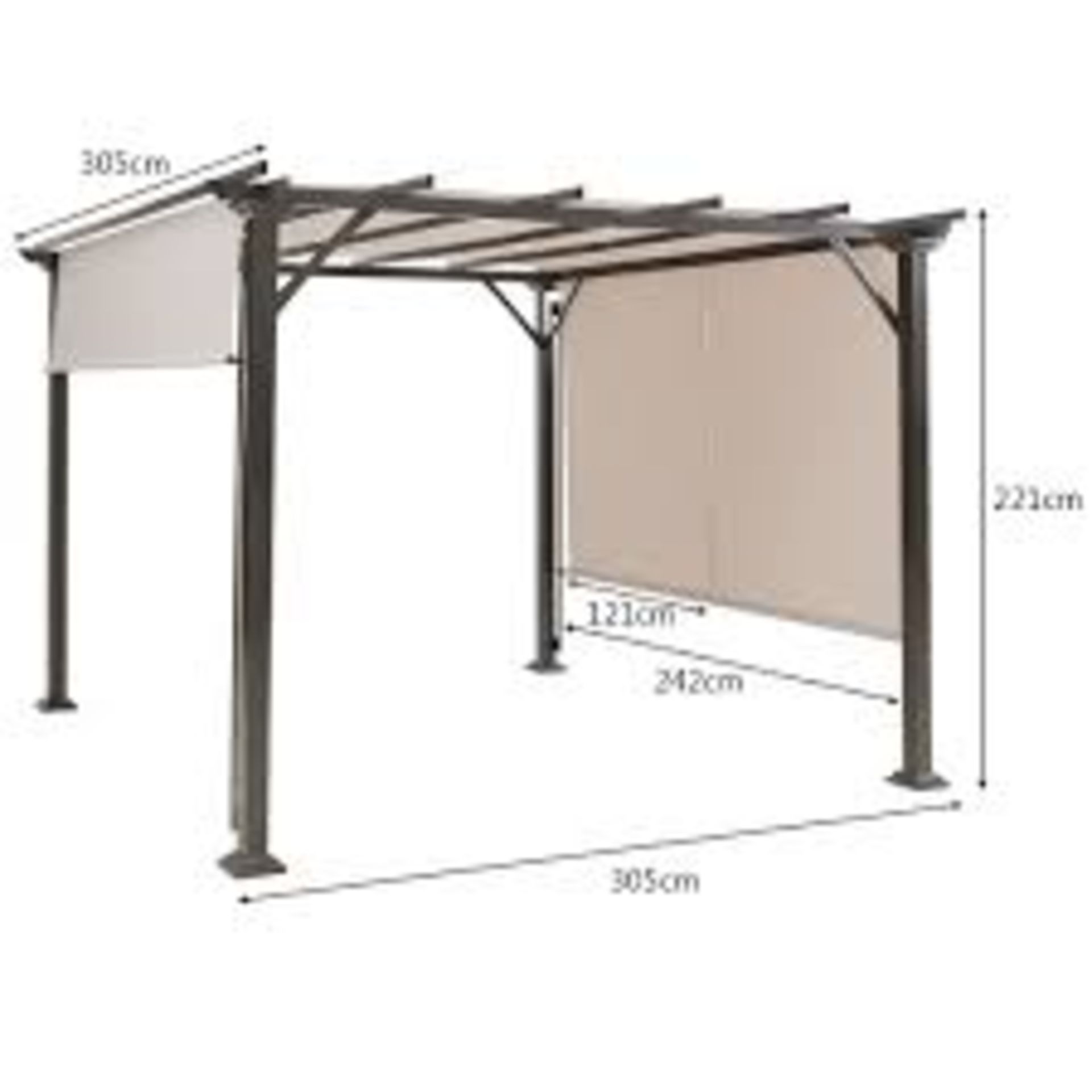 2PCS 16x4 Ft Universal Replacement Canopy for Pergola. - R14.7.