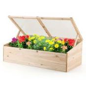 Wooden Plant Stand with Transparent Top Cover. - R14.8. Equipped with a transparent PVC board,