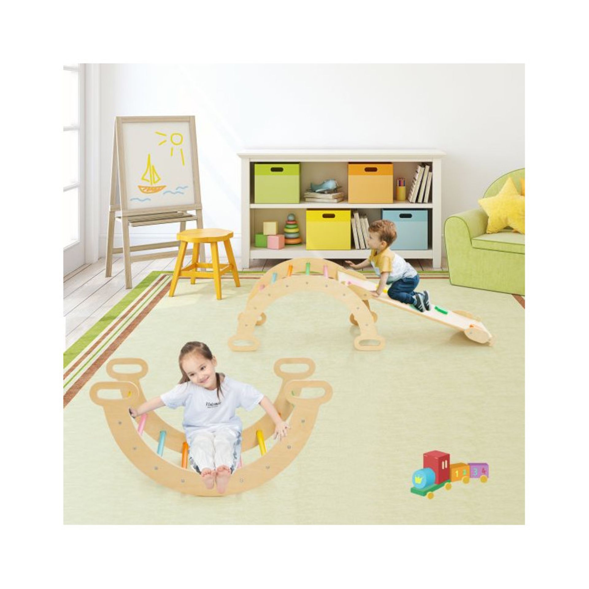 TRIANGLE CLIMBING TOYS WITH CLIMBING TRIANGLE ARCH RAMP FOR 1+ YEARS OLD. - R14.11.