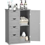 DORTALA Bathroom Floor Cabinet, Side Storage Organizer Cabinet. - R14.10.