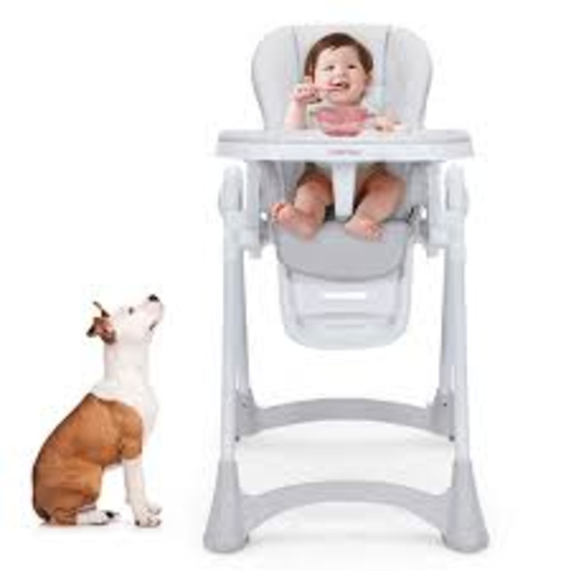 Height Adjustable Folding Highchair for Baby Toddler. - R13a.13. This adjustable baby highchair
