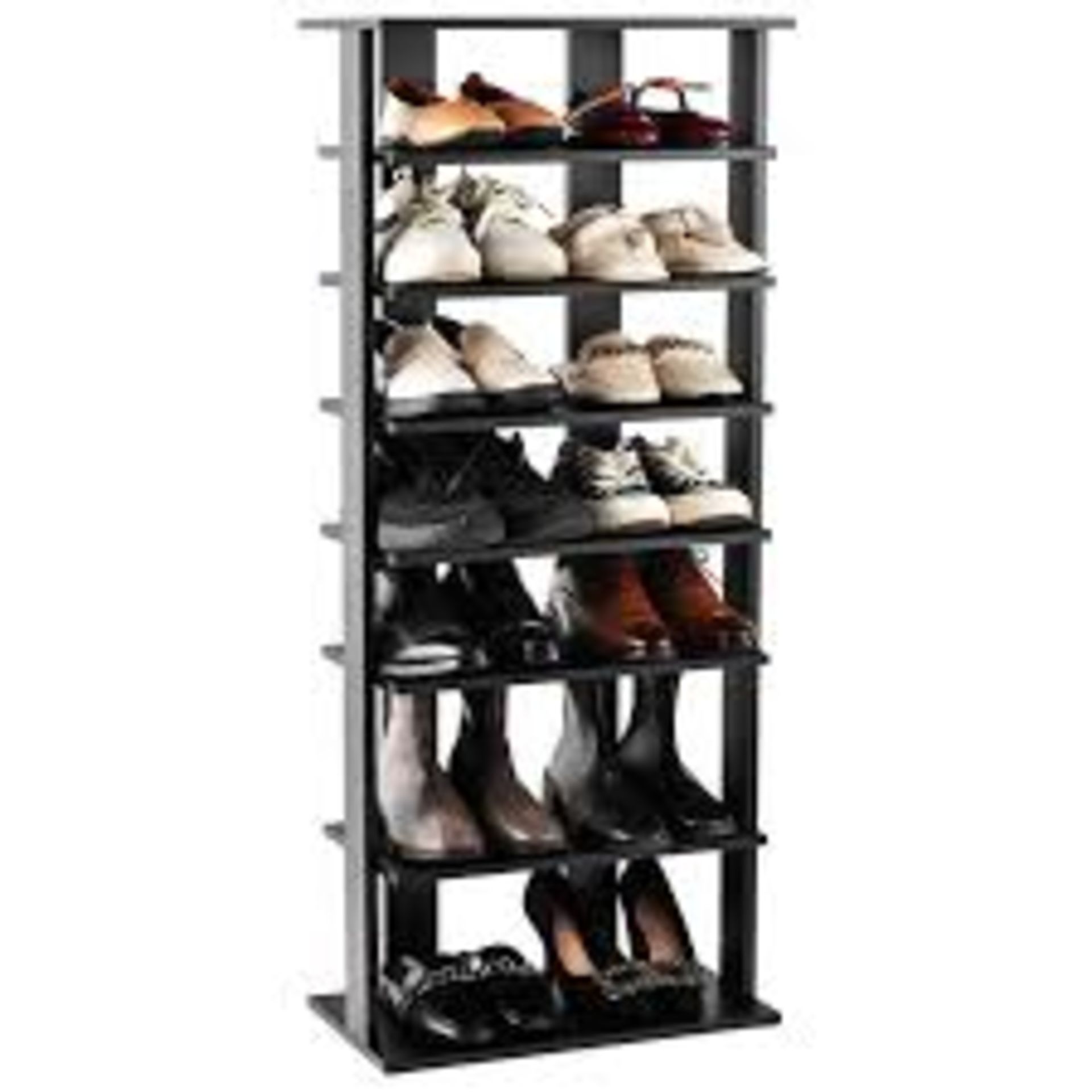 Giantex 7-Tier Wooden Shoe Rack, Double Row Shoe Organizer. - R14.12.