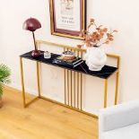 Entryway Table - 120cm Long with Baffle in Black. - R14.8