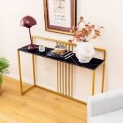Entryway Table - 120cm Long with Baffle in Black. - R14.8