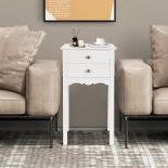 Modern Versatile Side Table with 2 Drawers-White. - R14.15. Combining 2 storage drawers and a