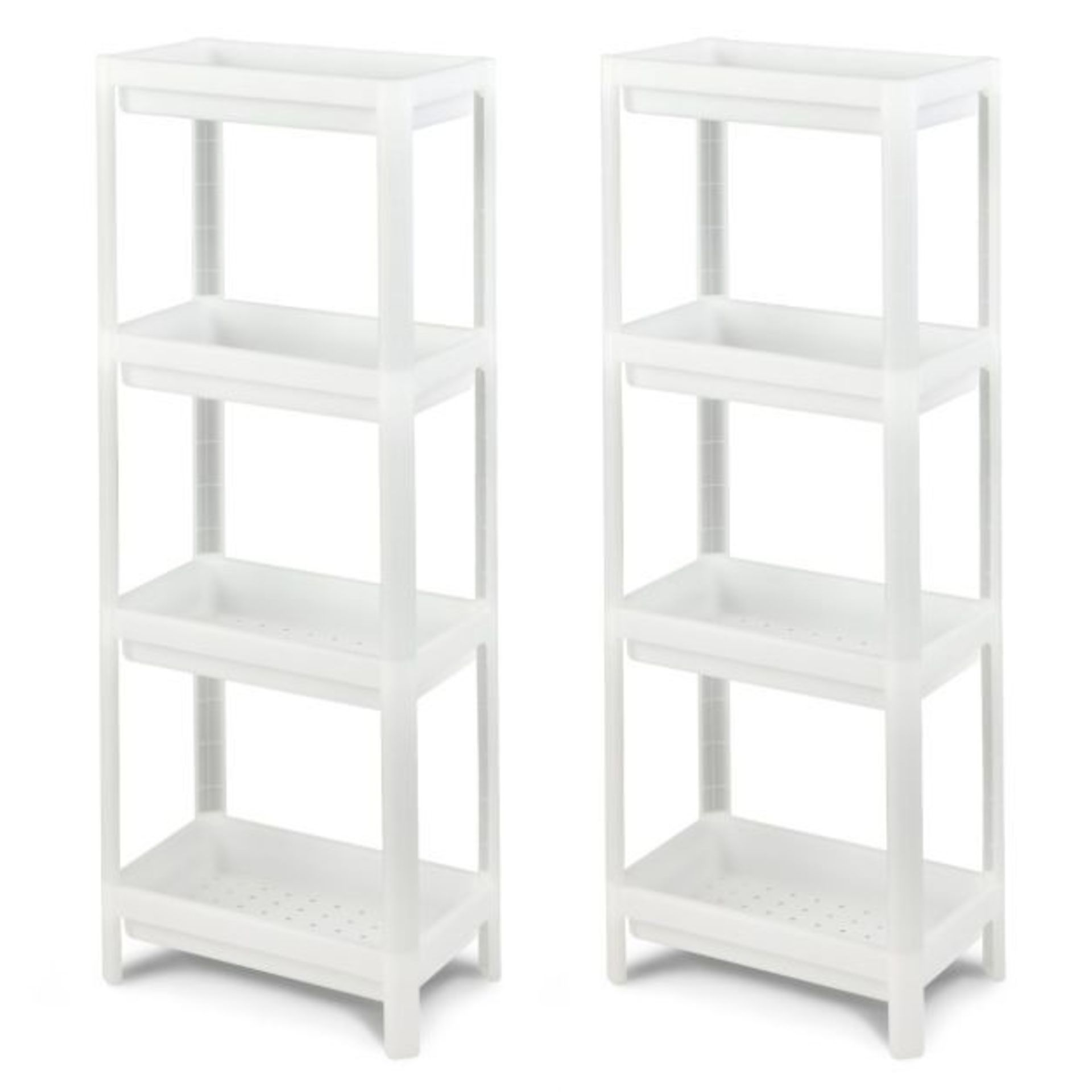 4 Tier Slim Storage Cart with Drainage Holes for Small Space - ER53