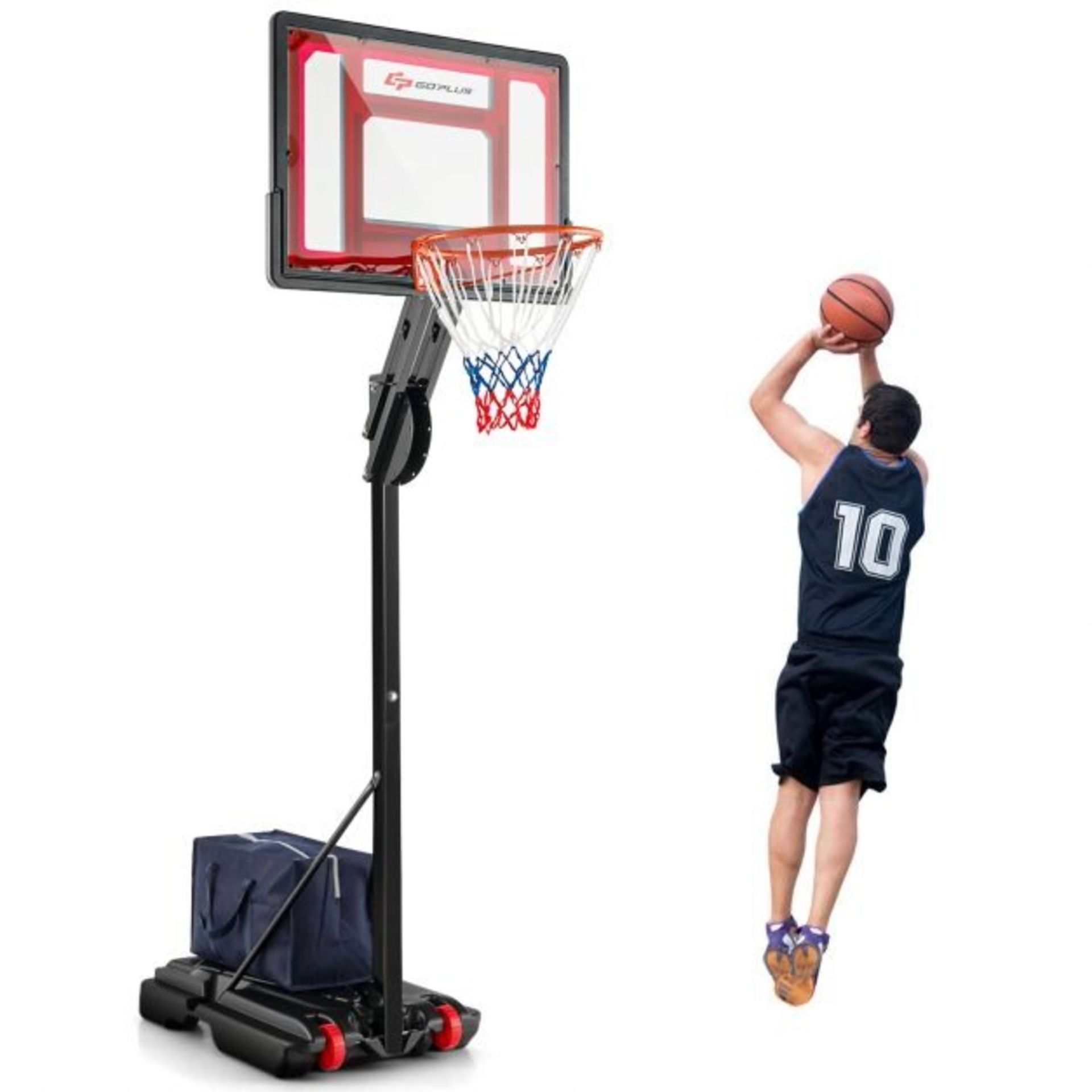 1.55-3.1M Height Adjustable Basketball Hoop with Wheels - ER54