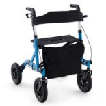 Height Adjustable Rollator Walker Foldable Rolling Walker with Seat for Seniors - ER53