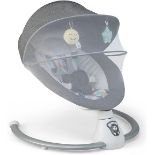 Electric Baby Bouncer, Portable Infants Rocker with Removable Mosquito Net, 5 Swing Settings,