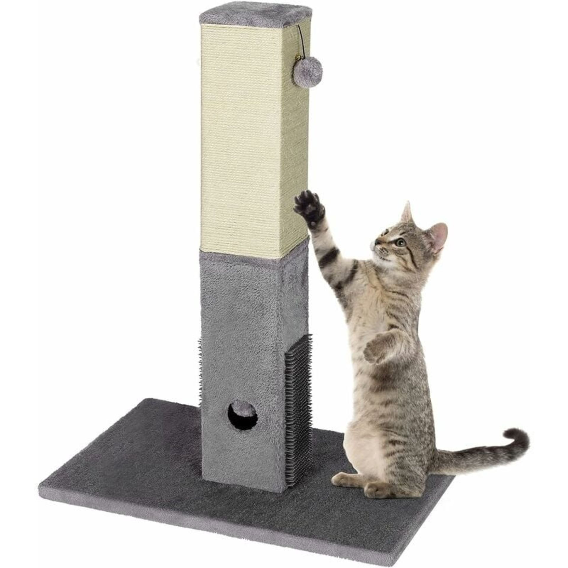 79cm Tall Cat Scratching Post, Natural Sisal Pole Cat Claw Scratcher - ER54