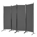 Multigot 1/4-Panel Room Divider, Folding Wall Privacy Fiber Screen Protector - ER54