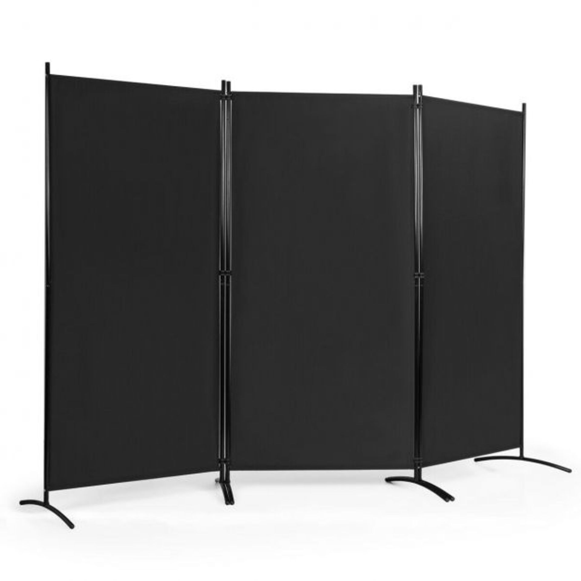 3-Panel Freestanding Wood Room Divider with Durable Hinges Steel Base - ER53