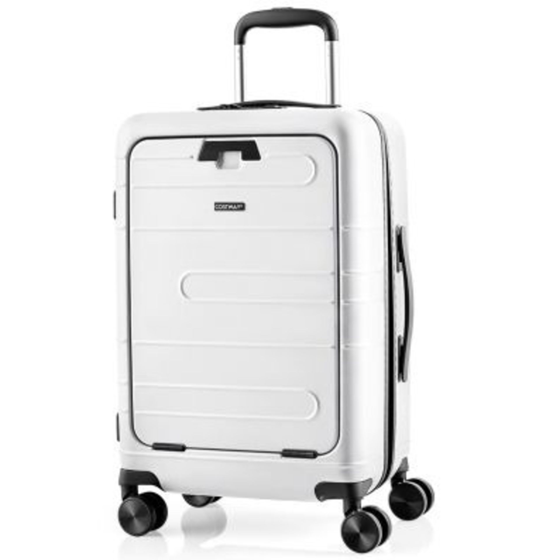 20 Inch Carry-on Luggage PC Hardside Suitcase TSA Lock with Front Pocket and USB Port - ER53