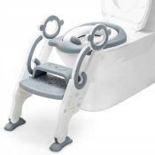 Children's toilet seat with ladder and handles for toddlers from 1 to 5 years grey - ER53