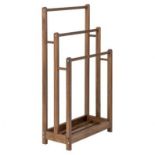 Bundle of 3x Freestanding Wood Towel Rack with 3 Individual Bars and Bottom Storage Shelf - ER54