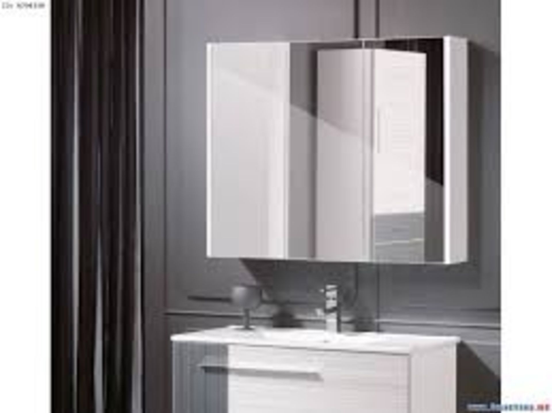 White bathroom cabinet with mirror - ER54
