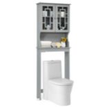 Toilet Cabinet Freestanding Bathroom Rack with 3 Shelves Washing Machine Cabinet Toilet Rack