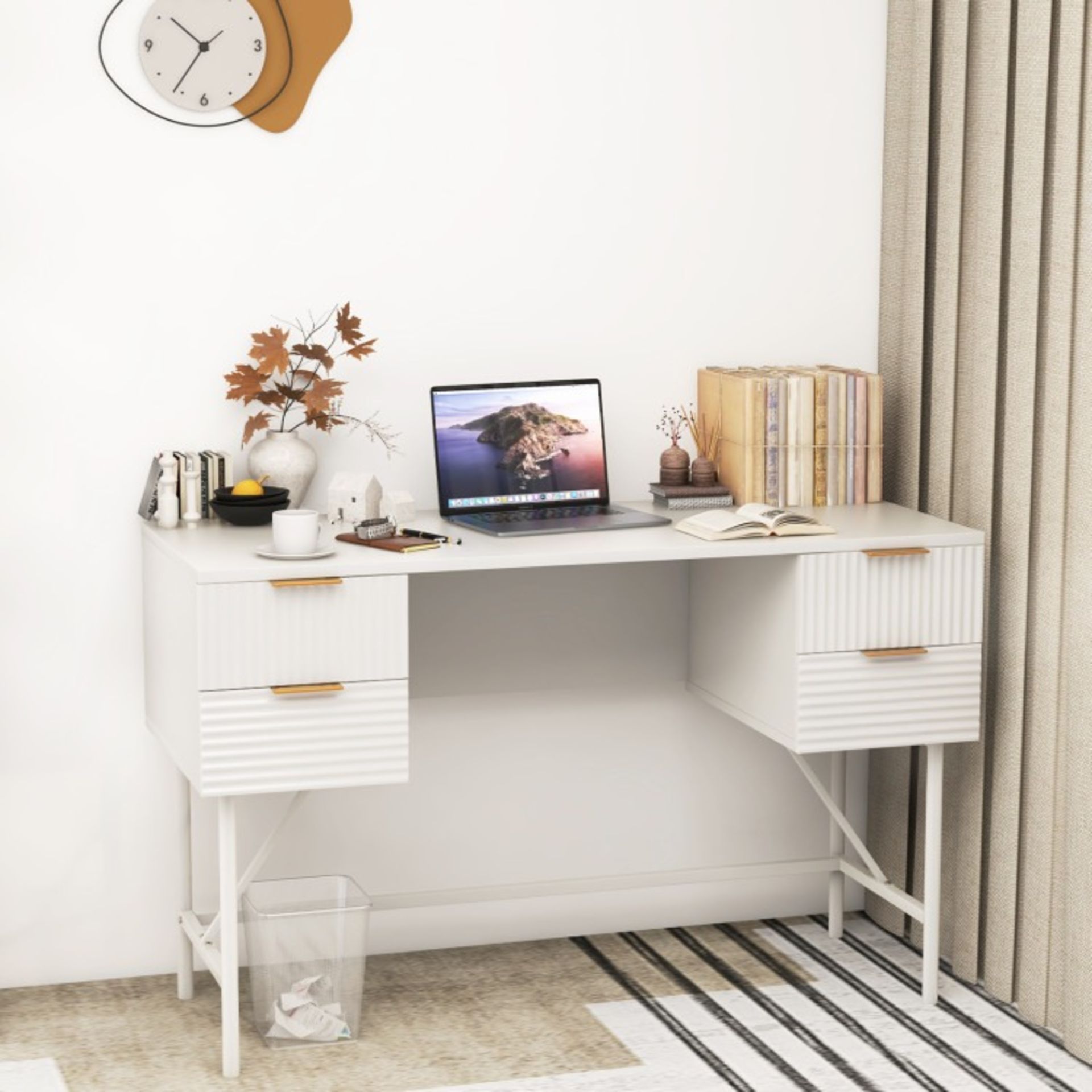 48 Inch Home Office Computer Desk with 4 Drawers - ER54