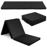 Black PU Leather Gym Mat - Yoga & Exercise Stretching Mat - ER54