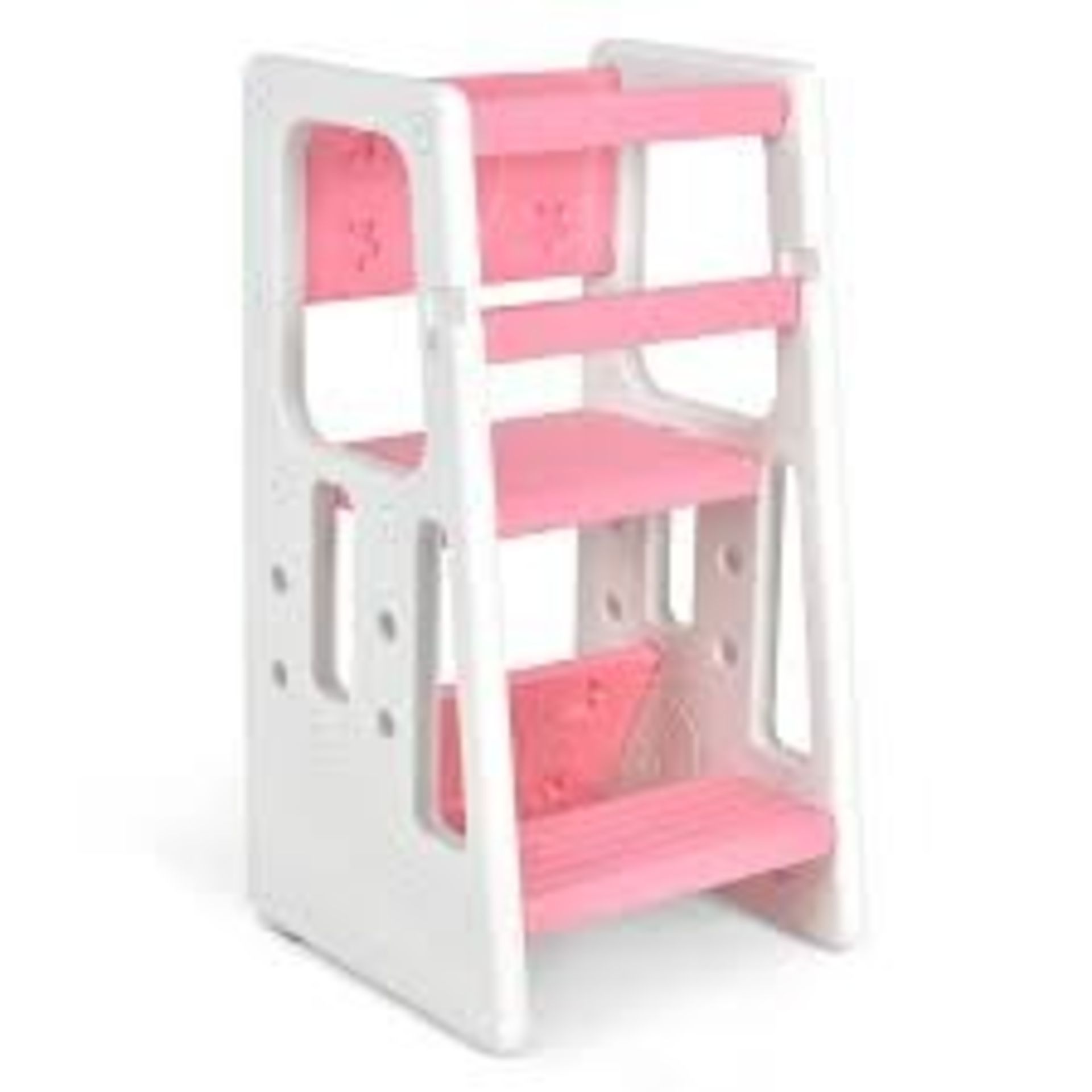 Kids Non-slip Kitchen Step Stool Toddler Learning Stool with Double Safety Rails - ER53
