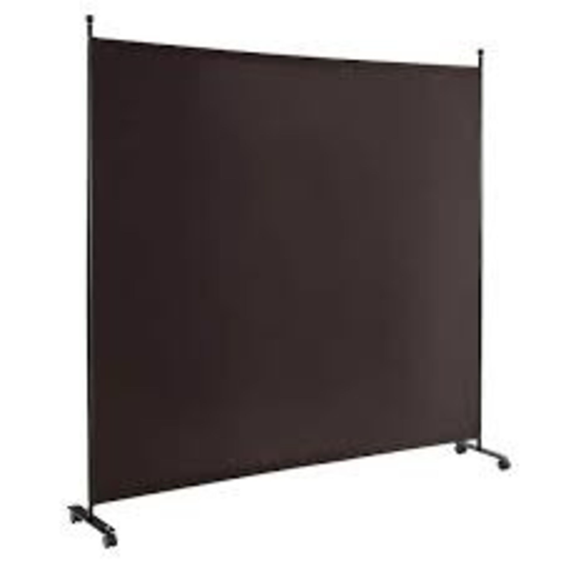 6FT Single Panel Room Divider with Wheels Rolling Fabric Partition Privacy Screen - ER53