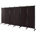 Costway 6 ft. Black 3-Panel Room Divider - ER53