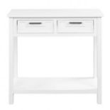 Retro Accent Sofa Table with Open Storage Shelf - ER53