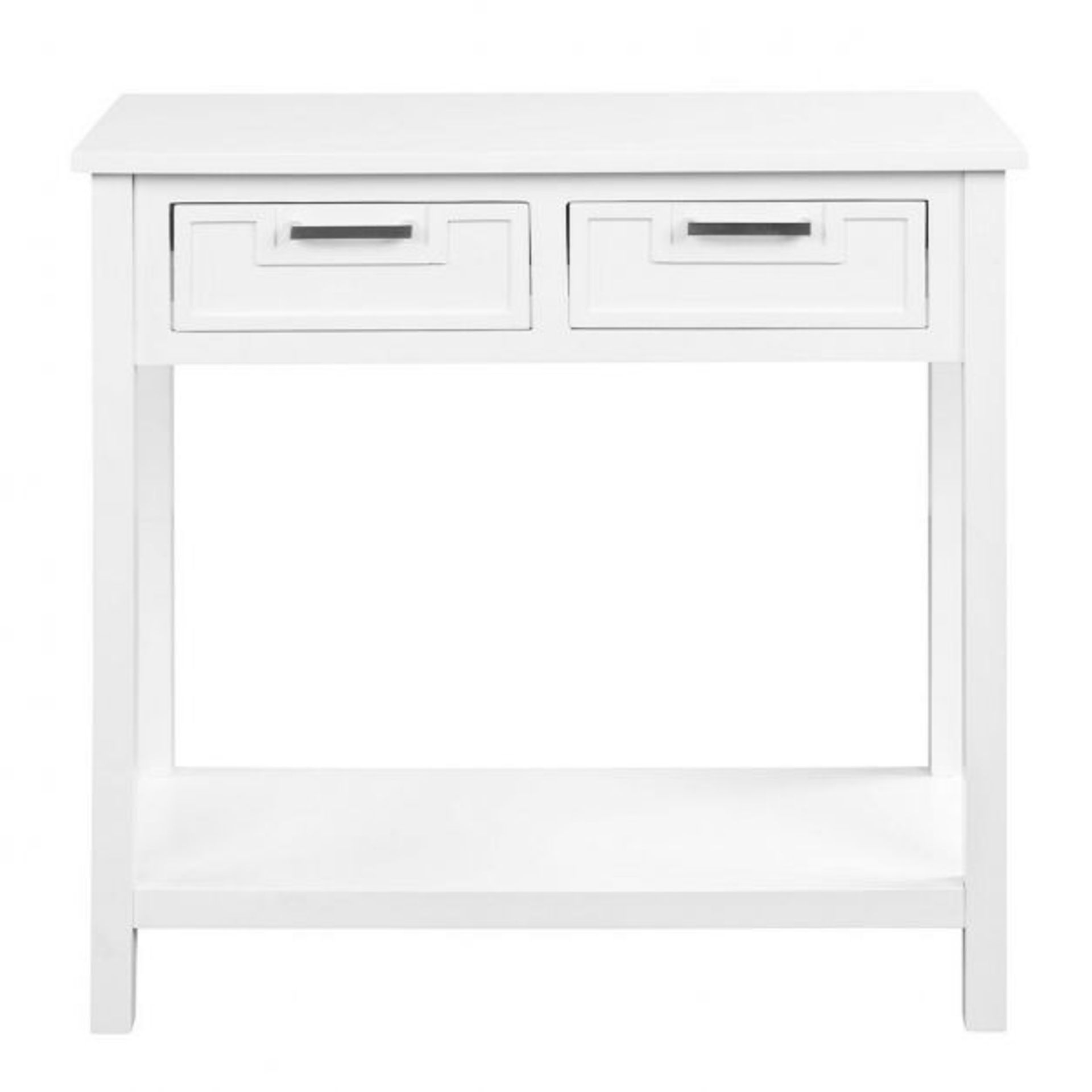 Retro Accent Sofa Table with Open Storage Shelf - ER53