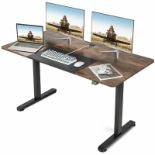 Electric Height Adjustable Standing Desk w/ Memory Smart Presets & Anti-Collision Function,140 x