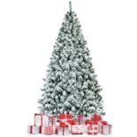 225cm Artificial Christmas Tree Snow Fir Metal Standard Christmas Tree - ER54