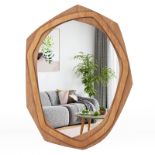 Decorative Wall Mirror, 89x66cm Large Irregular Framed Hanging Accent - ER54