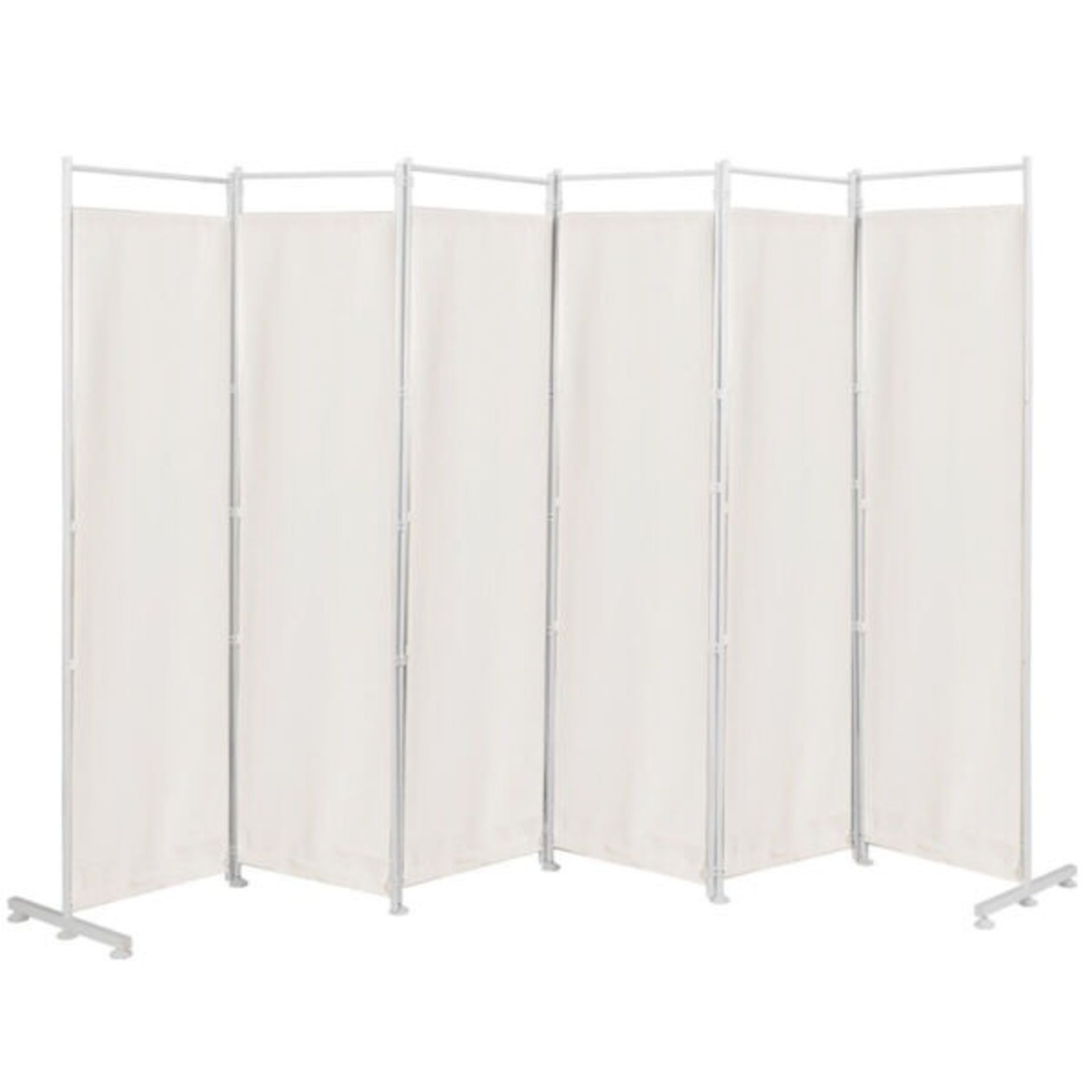 6-Panel Folding Room Divider - White - ER53