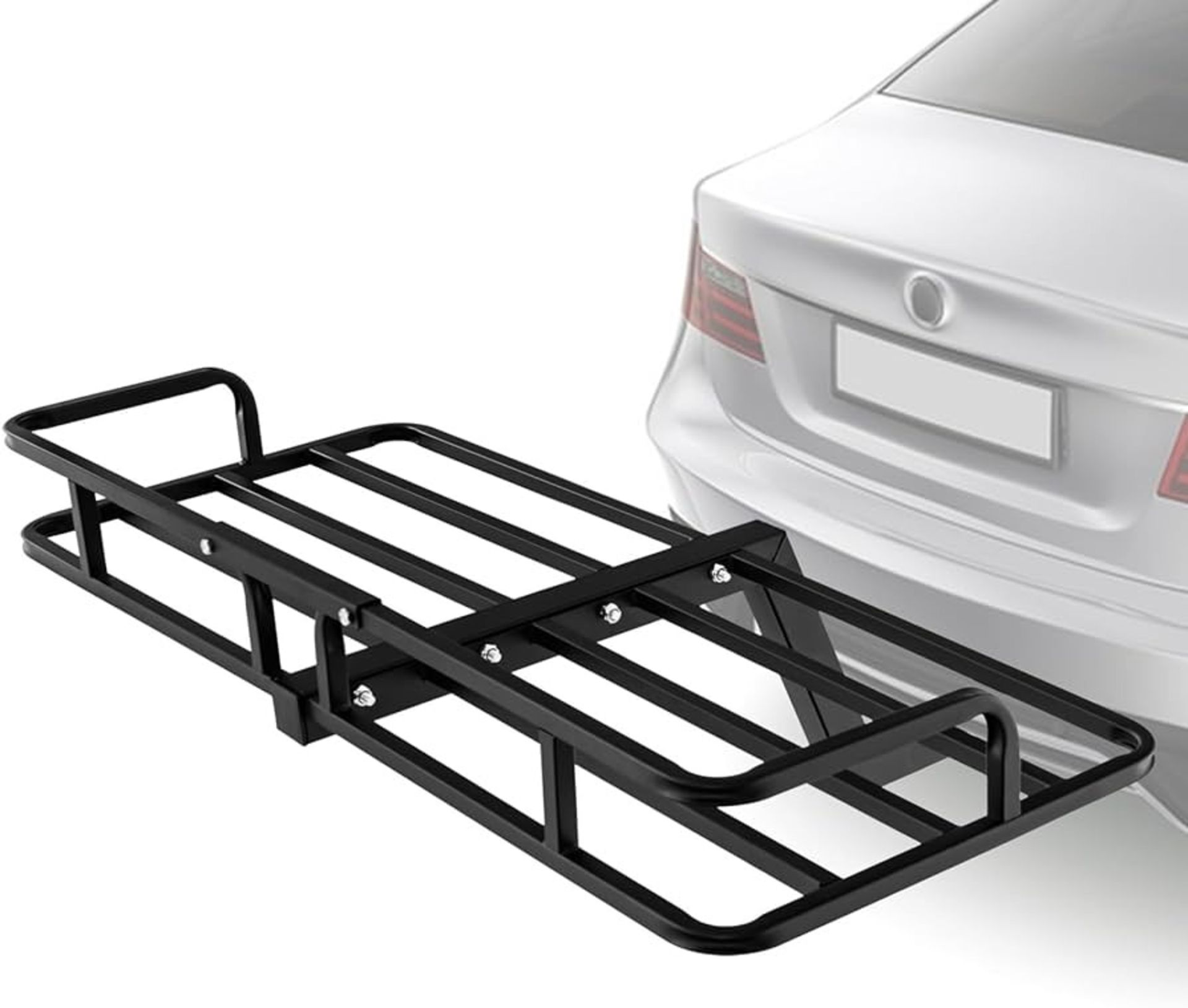 Trailer Hitch Mounted Cargo Carrier 250kg Capacity Rust-proof Cargo Basket - ER53