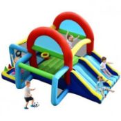 Inflatable Bounce House with Dual Slides and Jumping Area - ER53