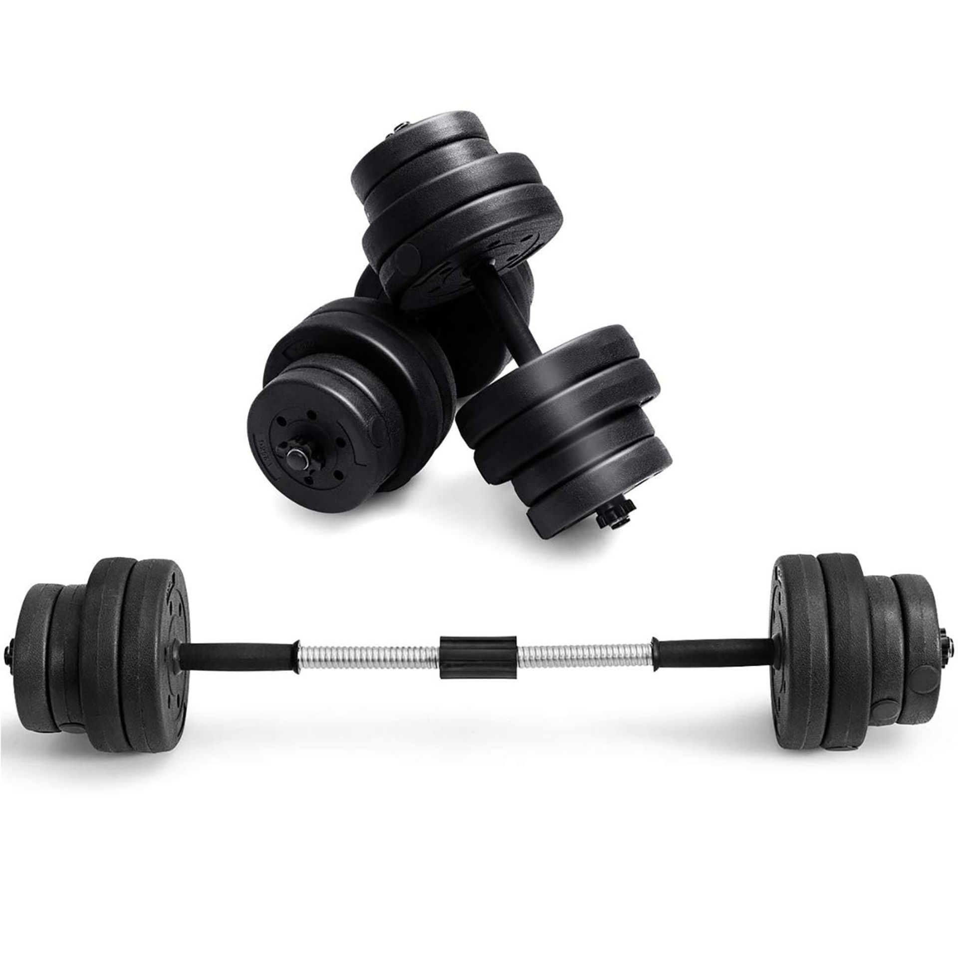 2-in-1 Dumbbell & Barbell Set 30 kg, Adjustable Dumbbell Set - ER53